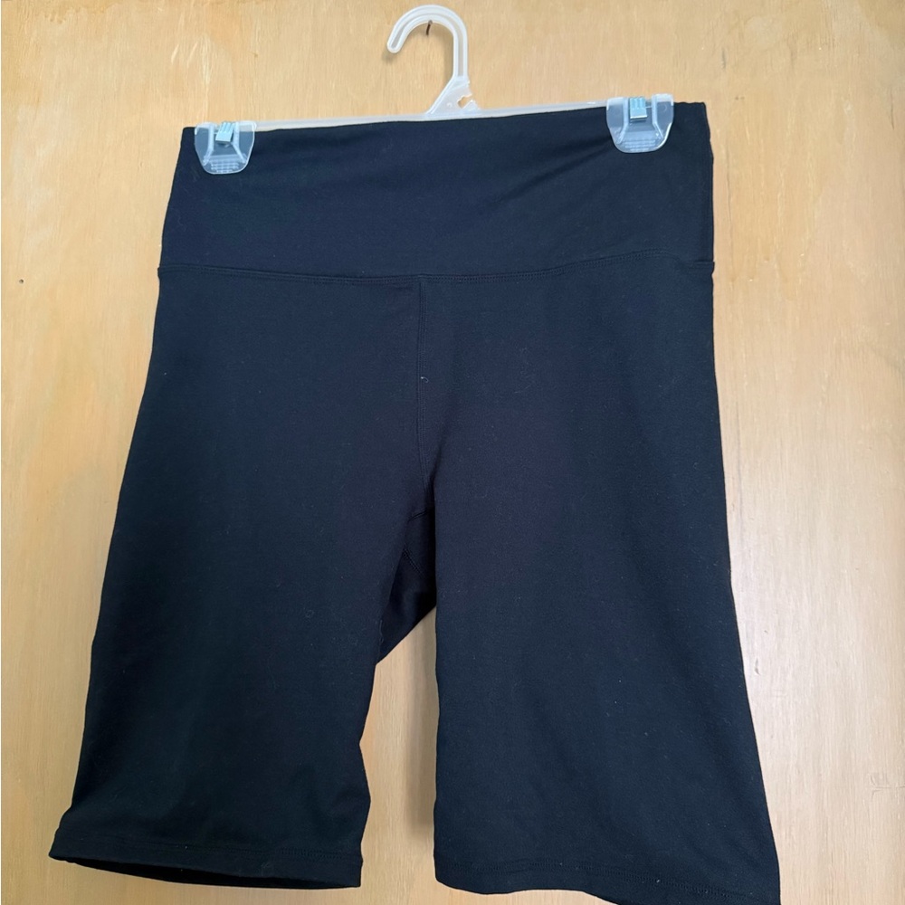 Fabletics Black Bike Shorts with Elastic Waistband